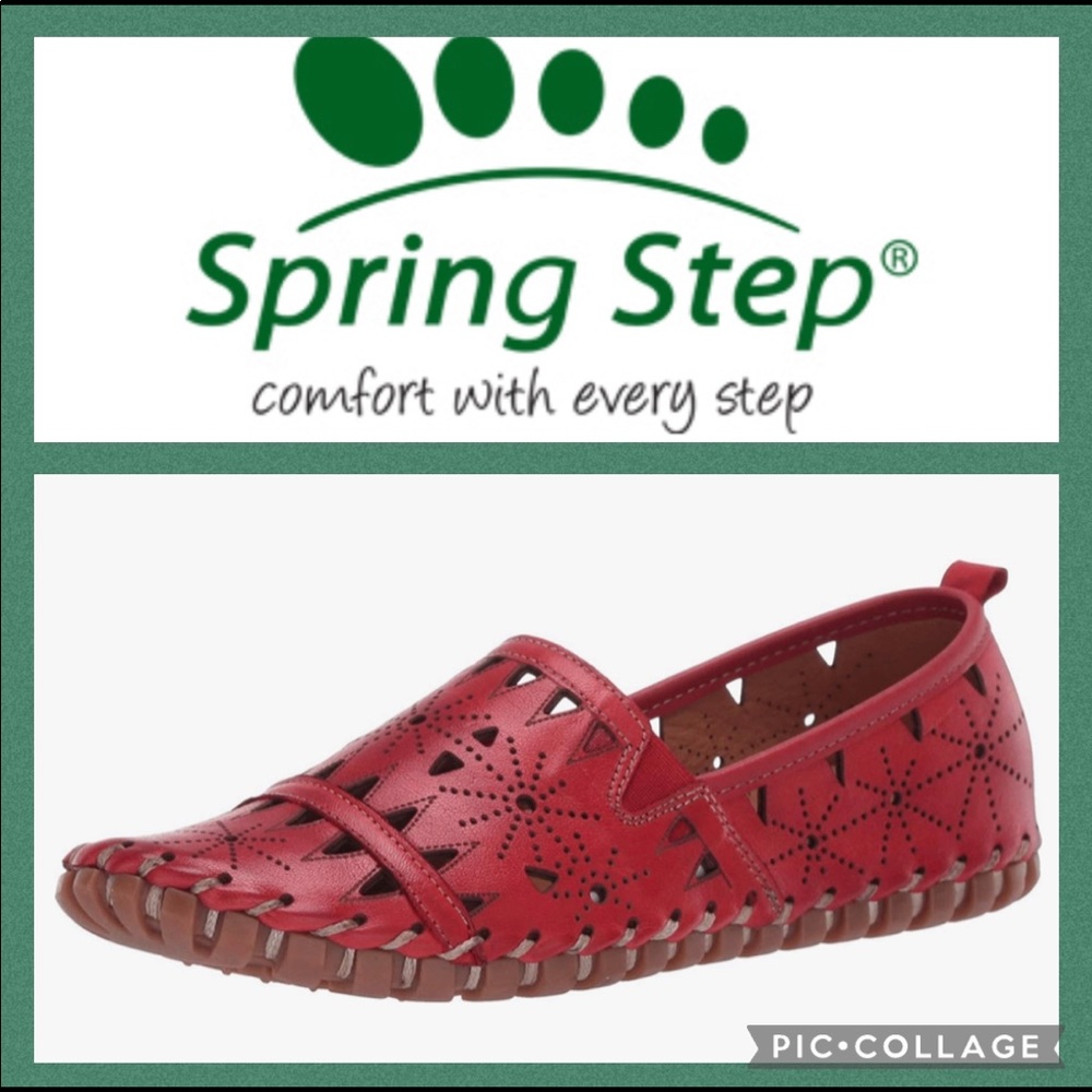Spring Step Laser Cut  Fusaro Loafer
